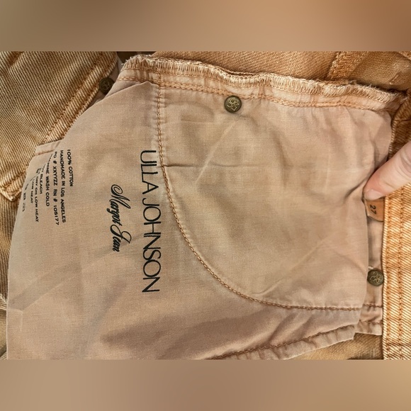 Ulla Johnson Wide Leg Margot Jean Tan/Orange Jeans - Picture 6 of 8